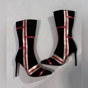 Boutique• Suede stiletto High ankle Booties